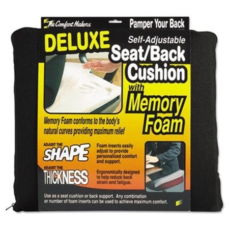 Master Caster Co Master Caster 91061 Deluxe Seat & Back Cushion With Memory Foam; Black 91061